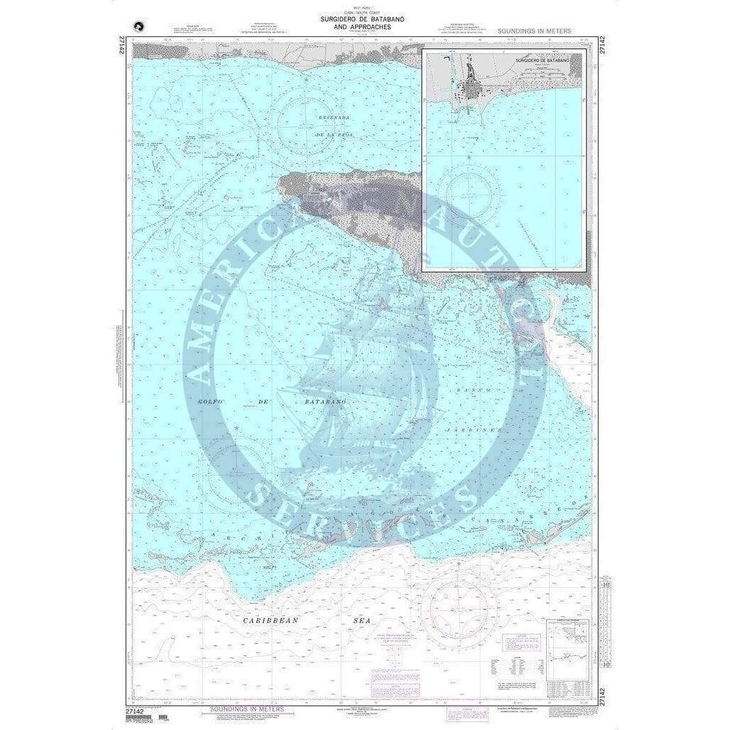 NGA Nautical Chart 27142: Surgidero de Batabano and Approaches