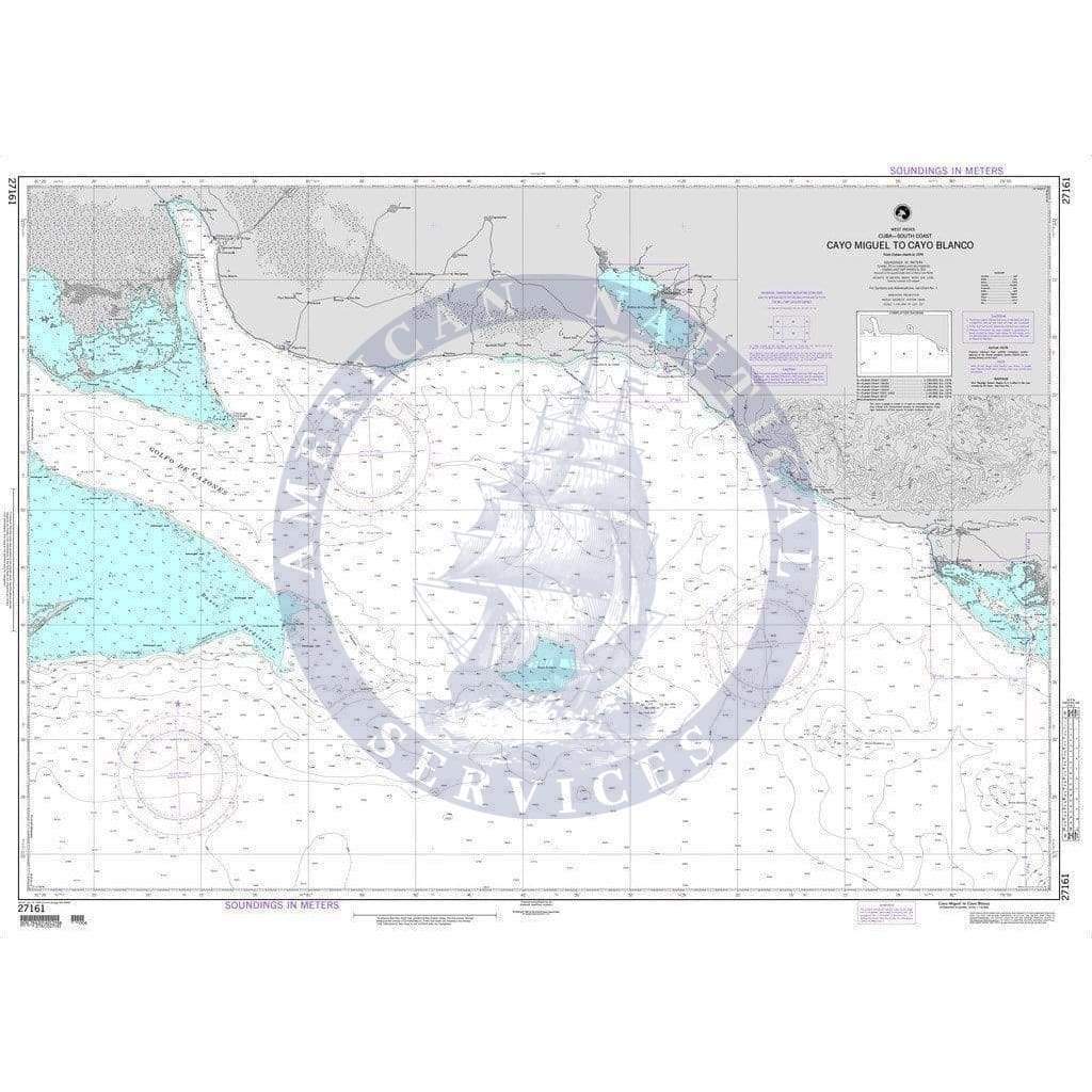 NGA Nautical Chart 27161: Cayo Miguel to Cayo Blanco