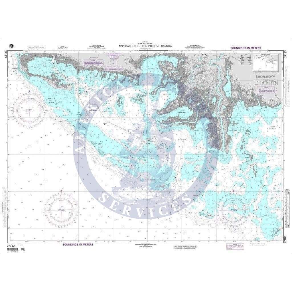 NGA Nautical Chart 27183: Approaches to the Port of Casilda