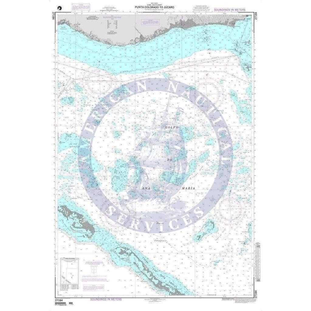 NGA Nautical Chart 27184: Punta Colorado to Jucaro