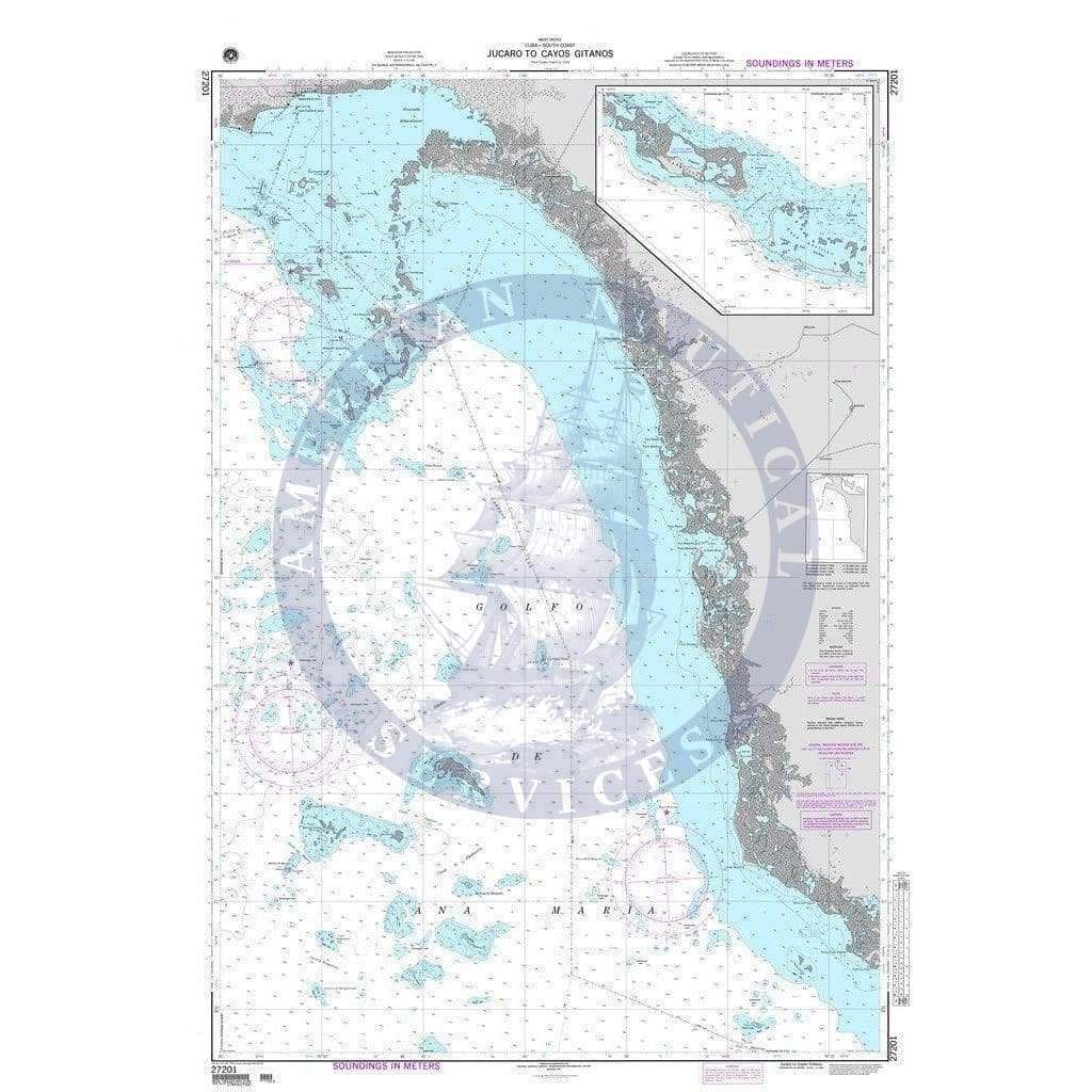 NGA Nautical Chart 27201: Jucaro to Cayos Gitanos