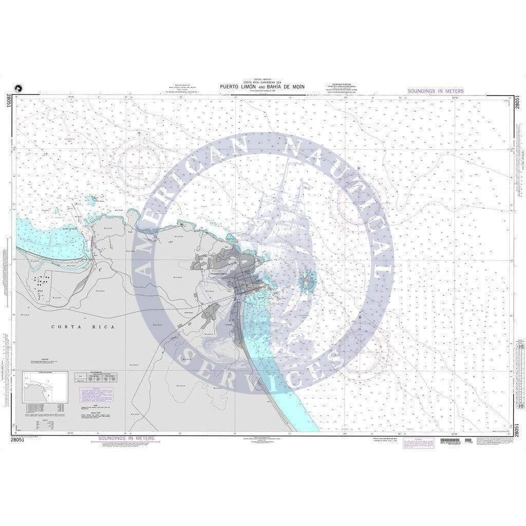 NGA Nautical Chart 28051: Puerto Limon and Bahia de Moin