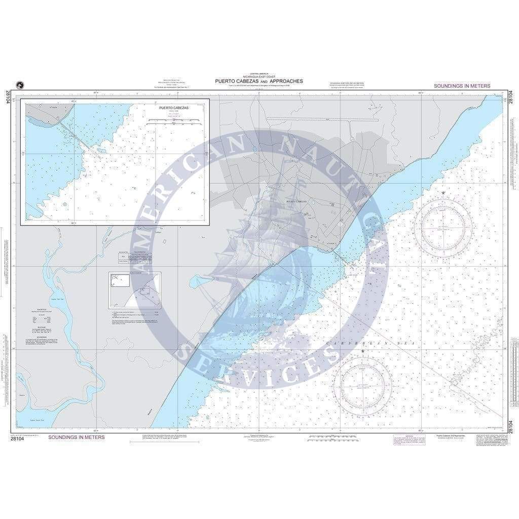 NGA Nautical Chart 28104: Puerto Cabezas and Approaches