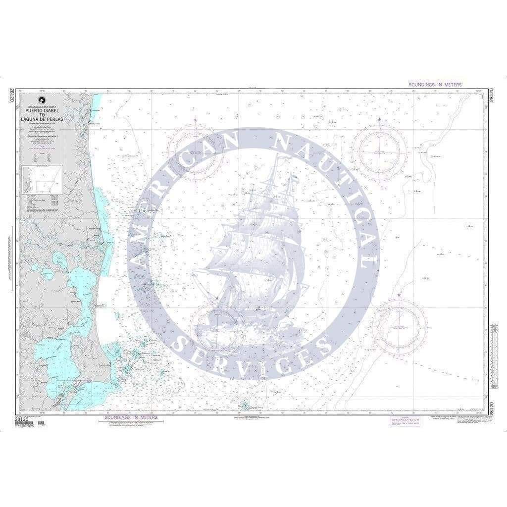 NGA Nautical Chart 28120: Puerto Isabel to Laguna de Perlas