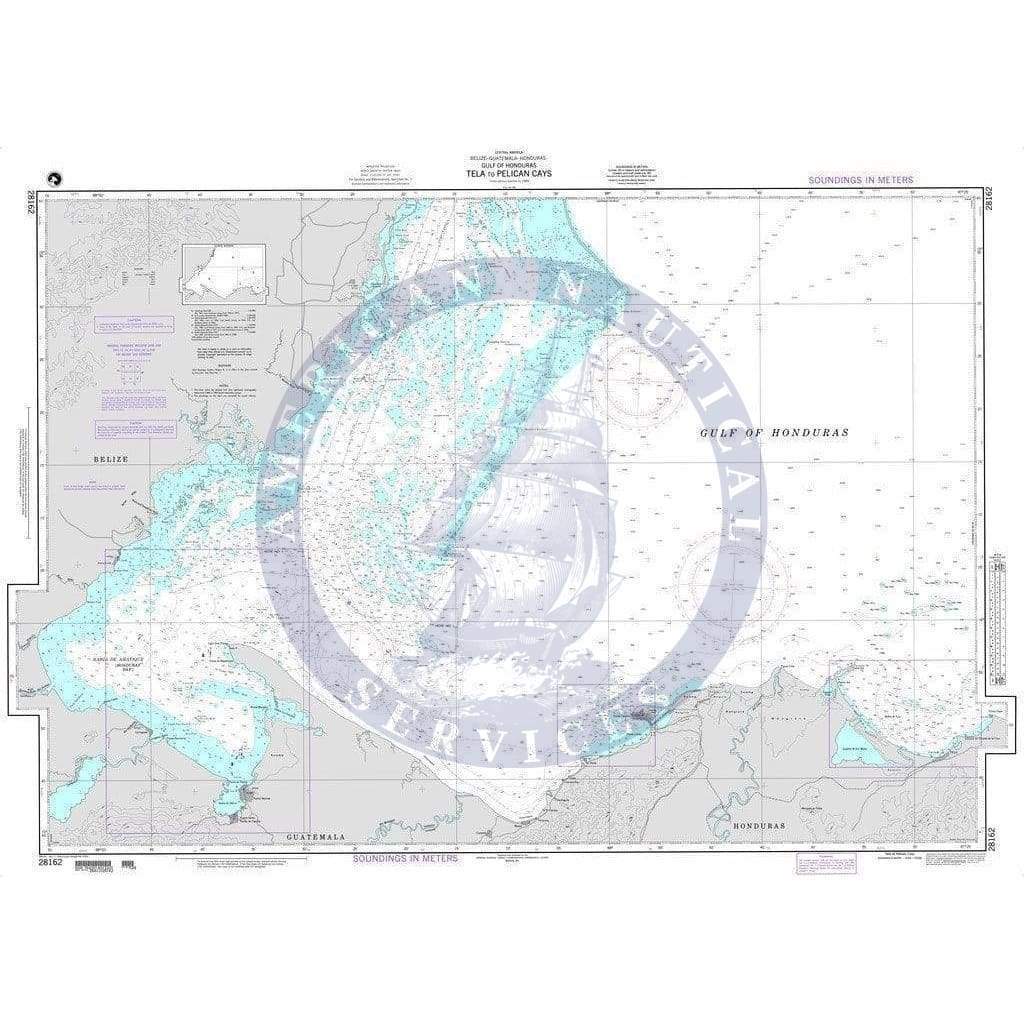 NGA Nautical Chart 28162: Tela to Pelican Cays