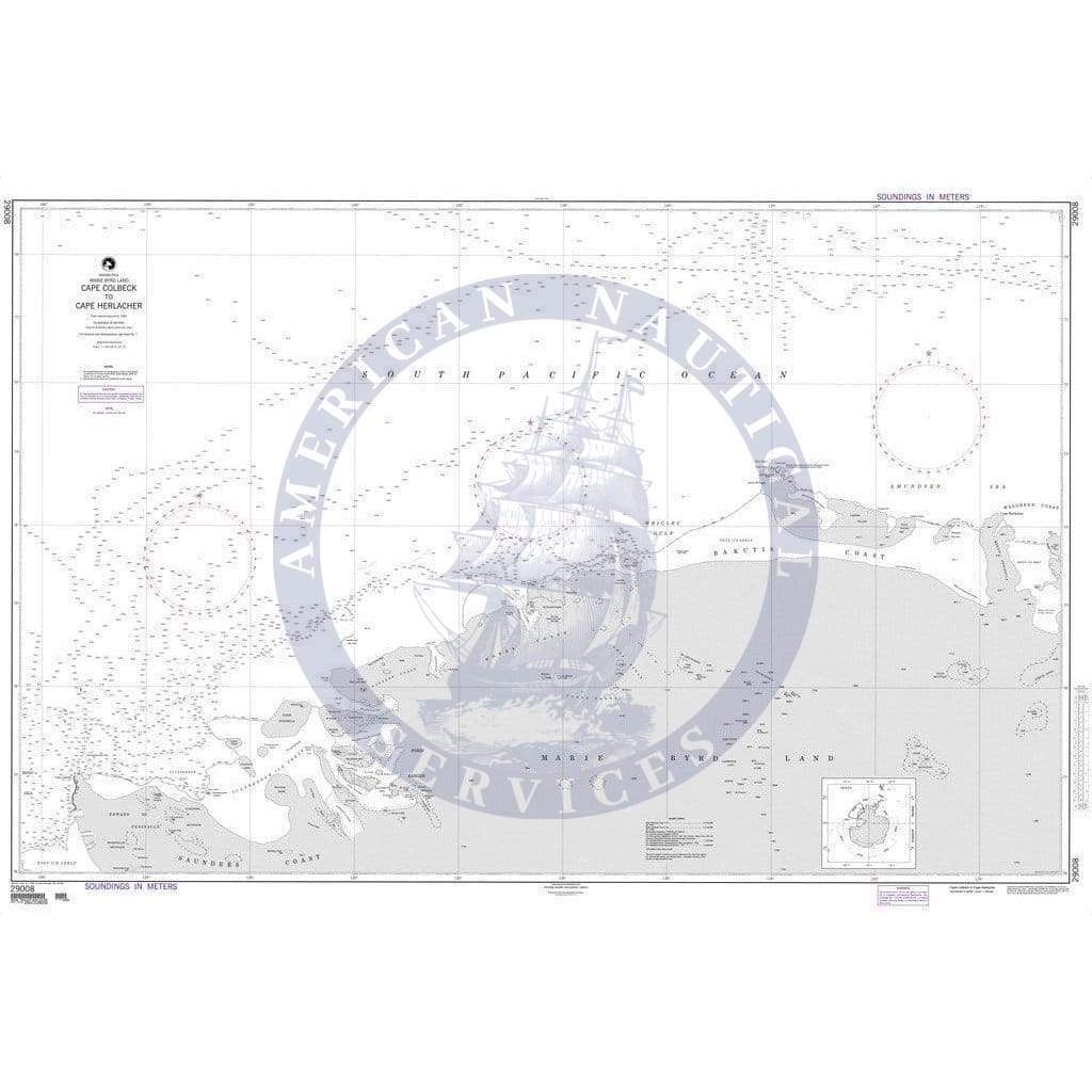 NGA Nautical Chart 29008: Cape Colbeck to Cape Herlacher (Marie Byrd Land)