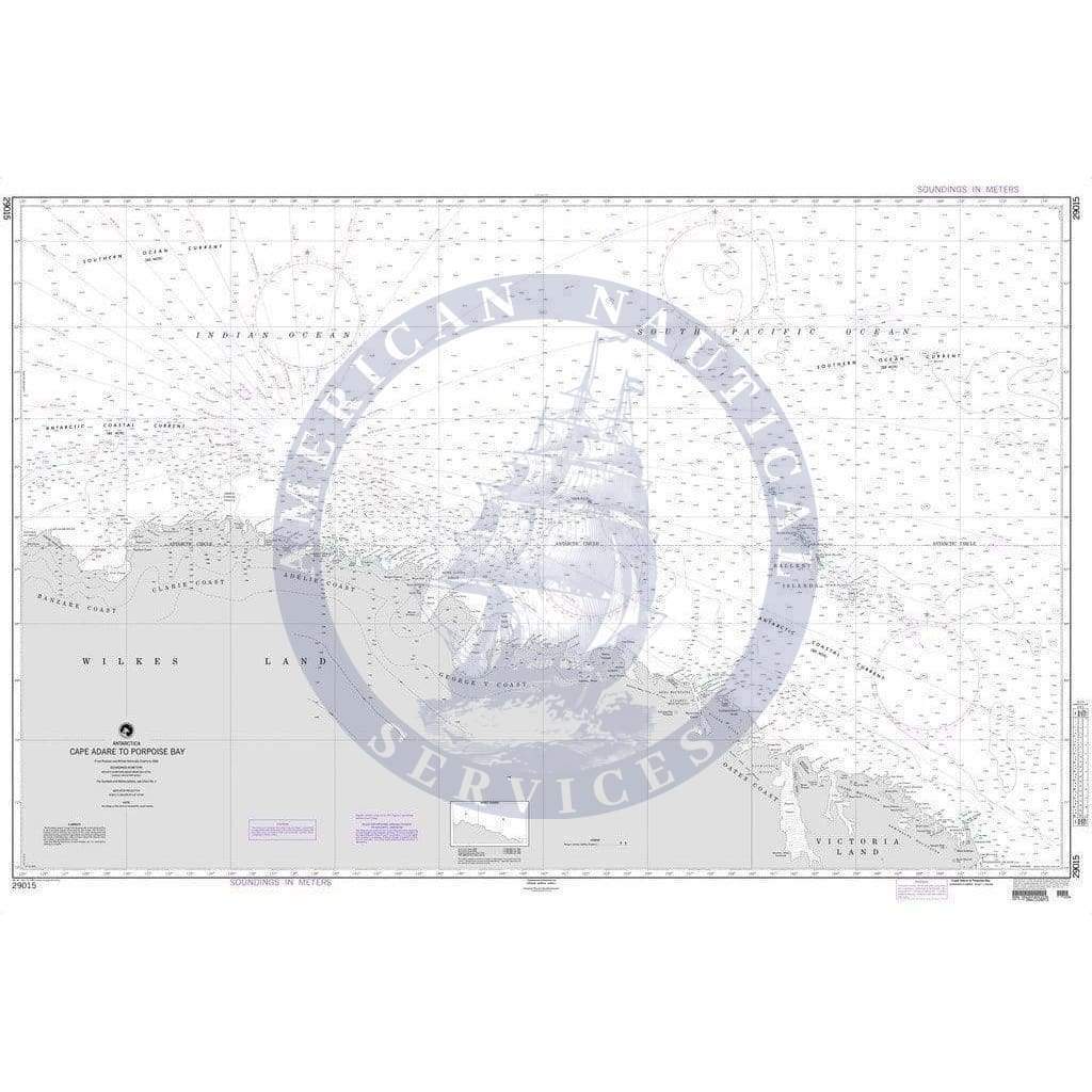 NGA Nautical Chart 29015: Cape Adare to Porpoise Bay