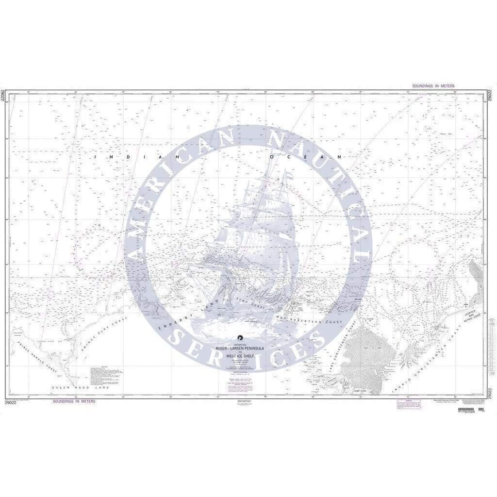 NGA Nautical Chart 29022: Riiser-Larsen Peninsula to West Ice Shelf