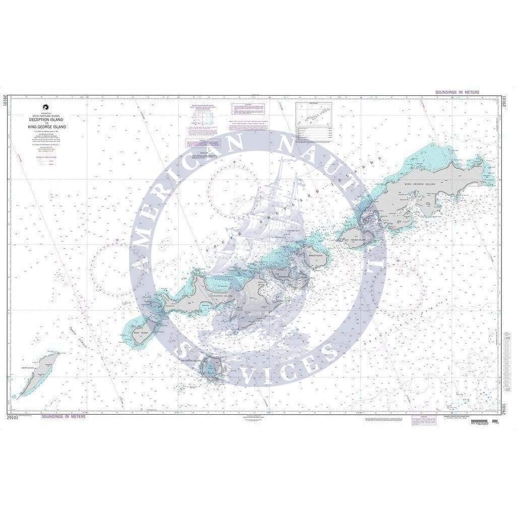 NGA Nautical Chart 29101: Deception Island to King George Island