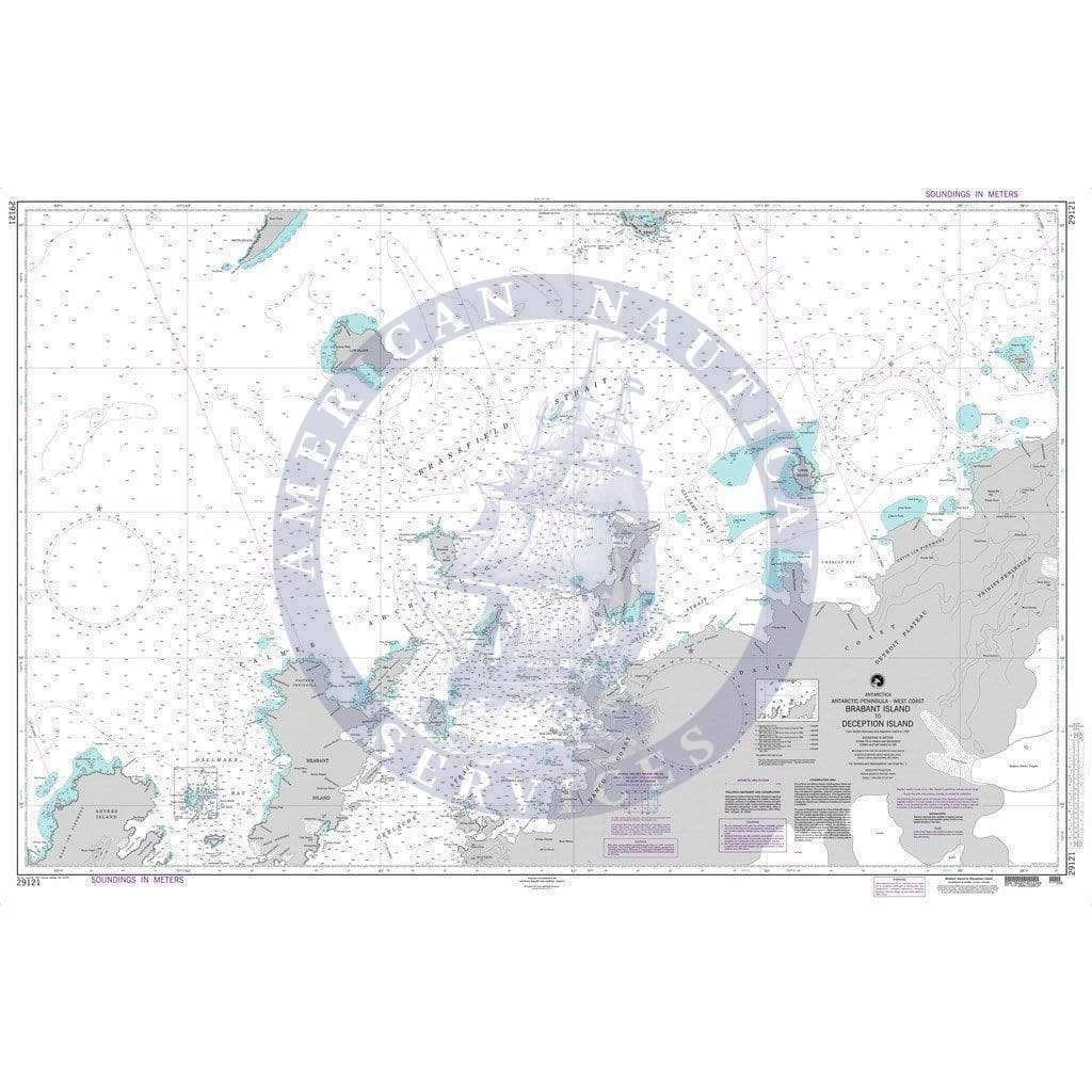 NGA Nautical Chart 29121: Brabant Island to Deception Island