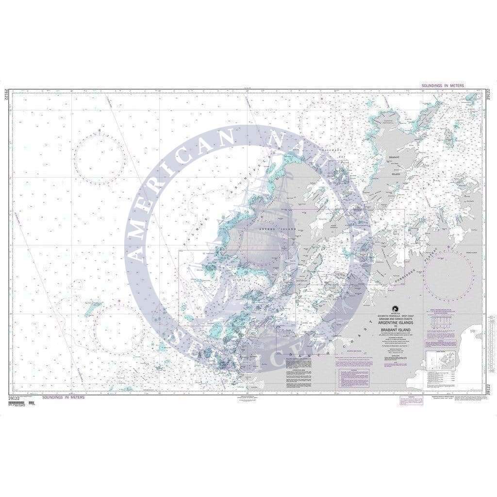 NGA Nautical Chart 29122: Argentine Islands to Brabant Island