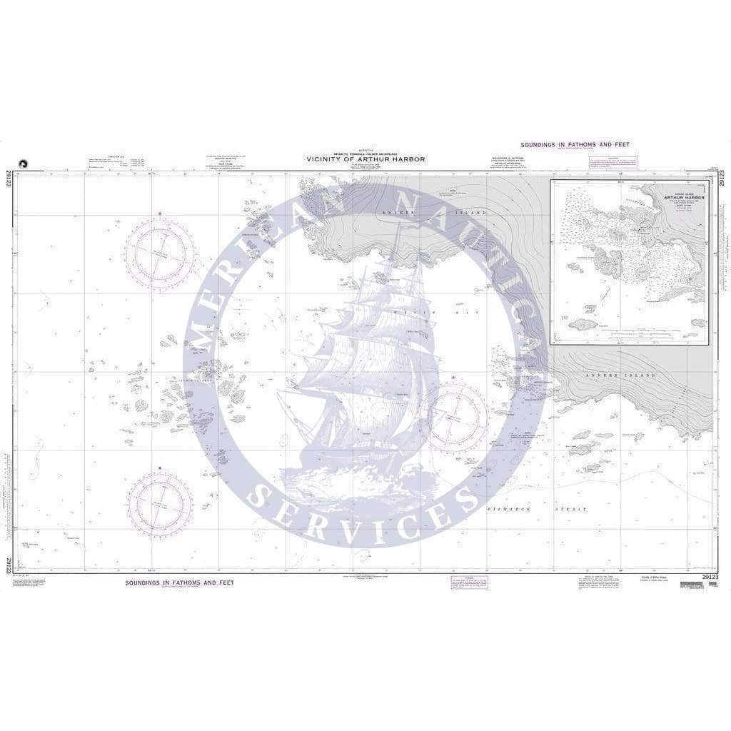 NGA Nautical Chart 29123: Vicinity of Arthur Harbor