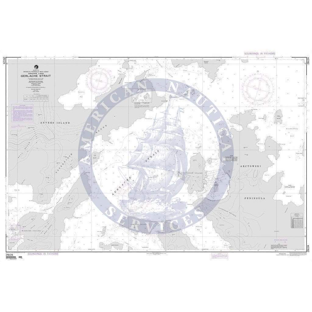 NGA Nautical Chart 29124: Gerlache Strait