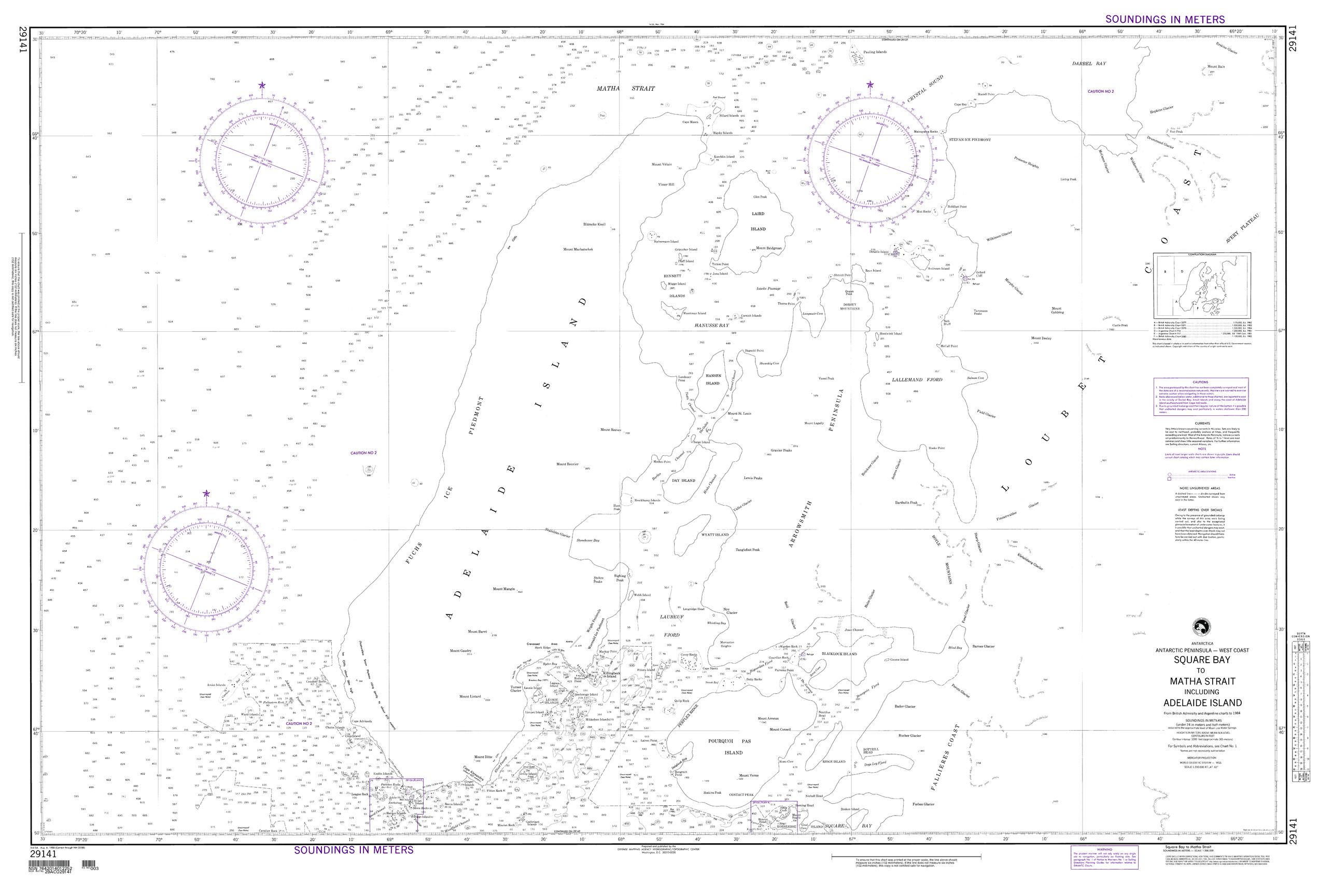 NGA Nautical Chart 29141: Square Bay to Matha Strait including Adelaide Island