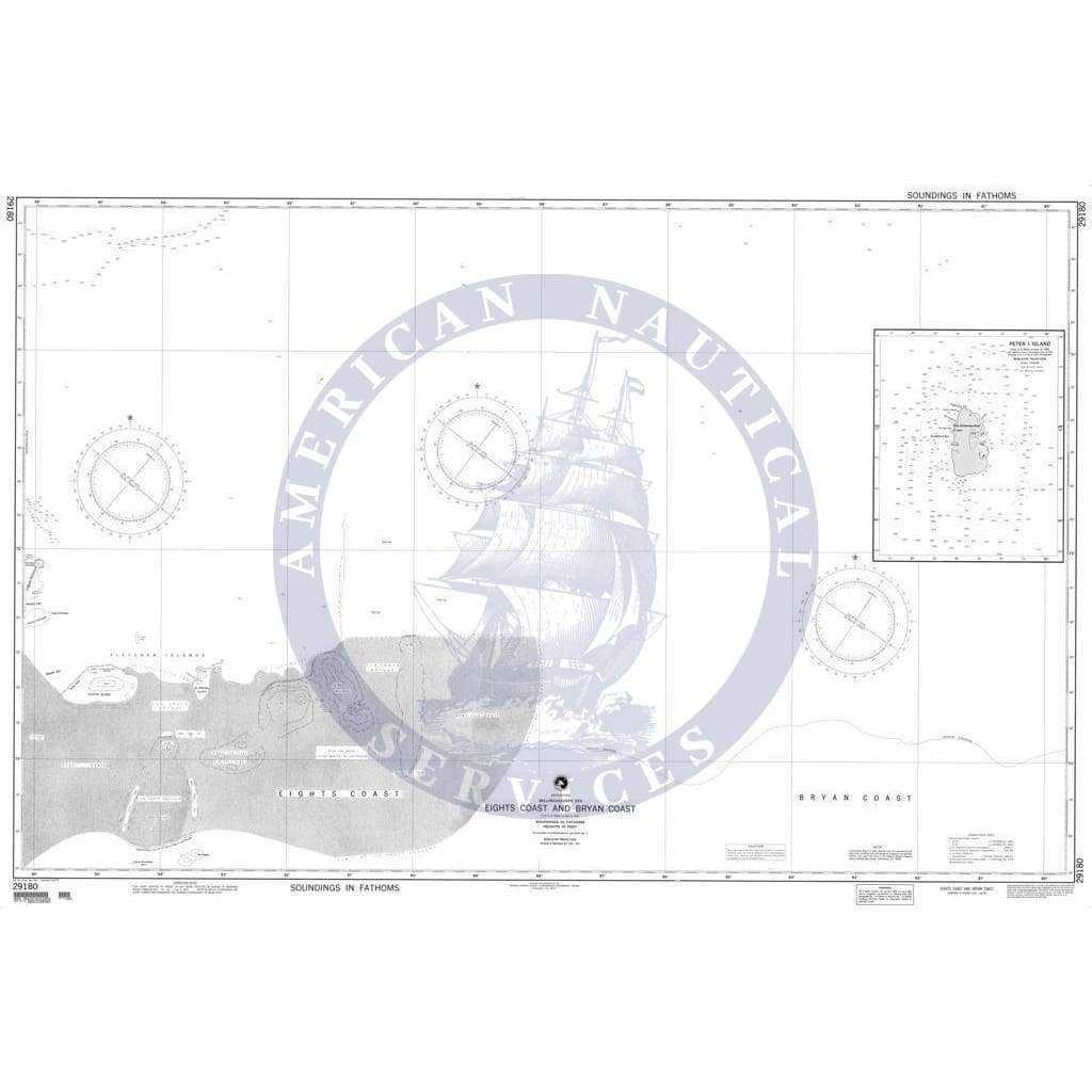 NGA Nautical Chart 29180: Eights Coast and Land Bryan Coast (Bellingshausen Sea)