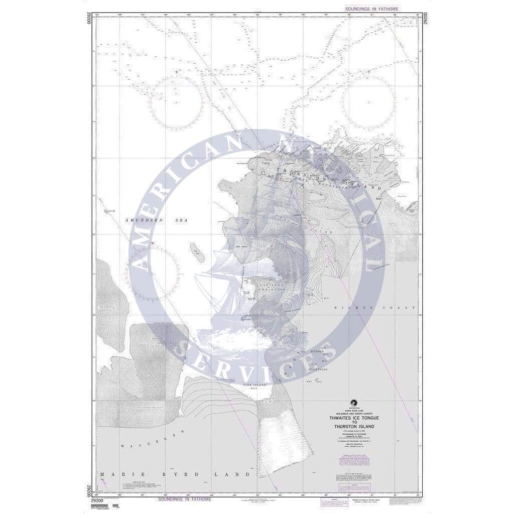 NGA Nautical Chart 29200: Thwaites Ice Tongue to Thurston Island