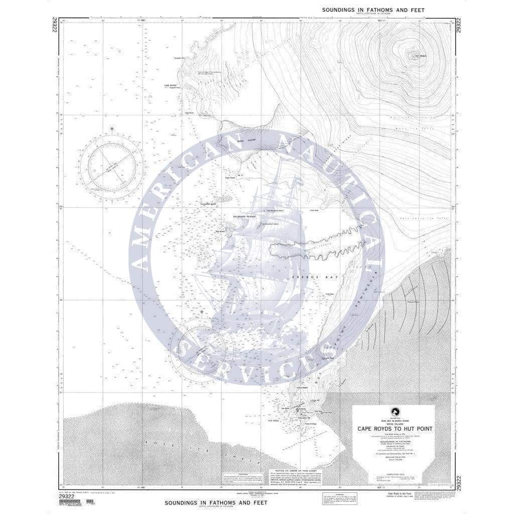 NGA Nautical Chart 29322: Cape Royds to Hut Point (Ross Island, Ross Sea-McMurdo Sound)