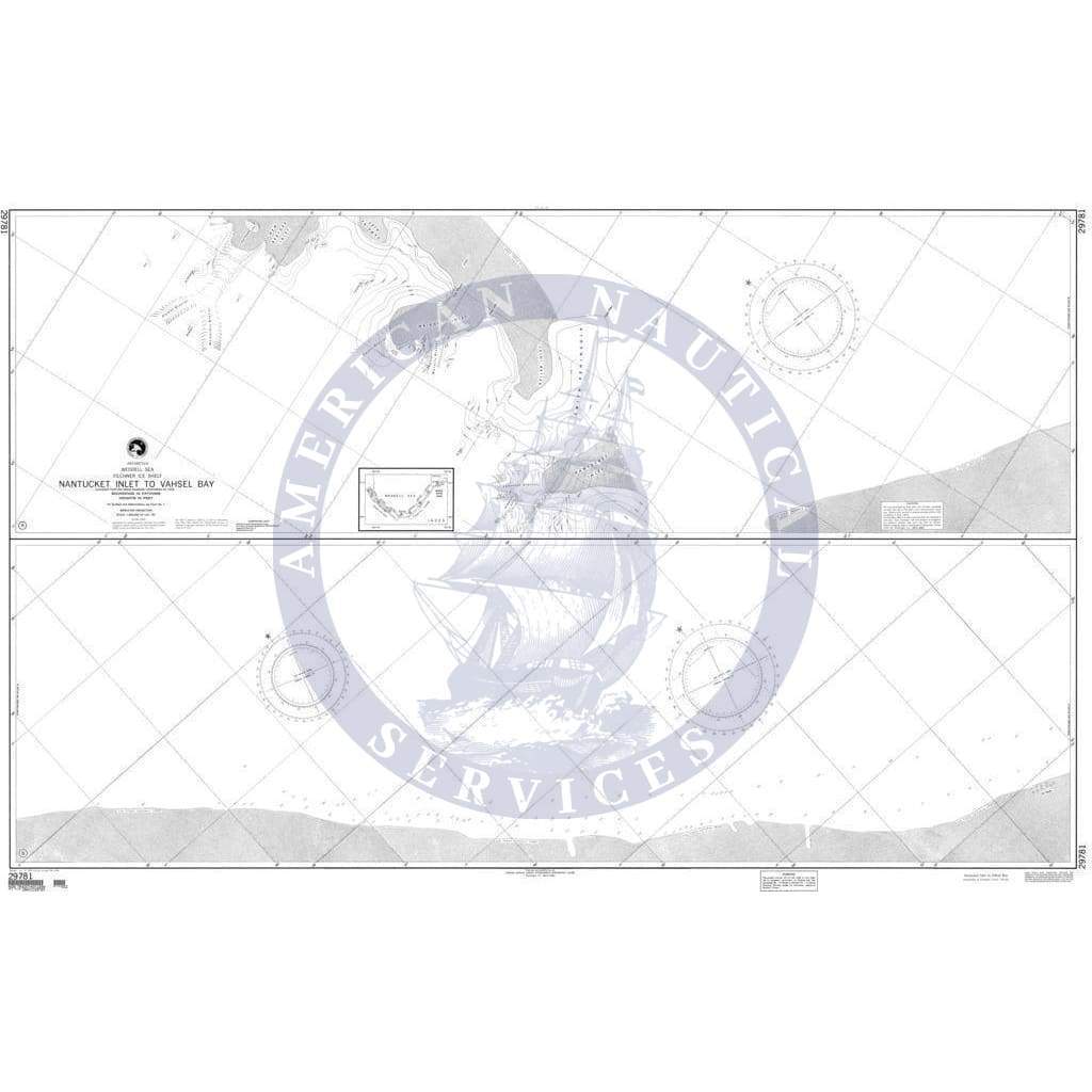 NGA Nautical Chart 29781: Nantucket Inlet to Vahsel Bay (Filchner Ice Shelf-Weddell Sea)