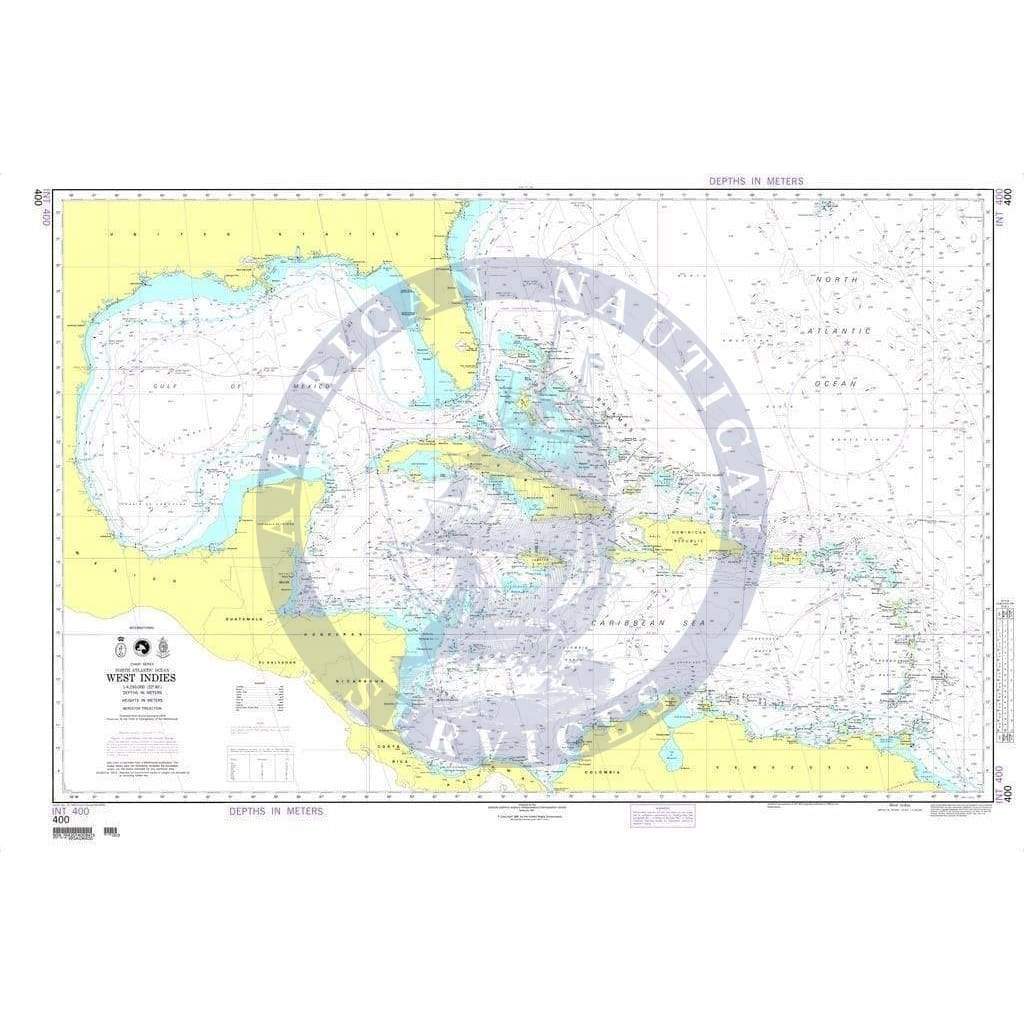 NGA Nautical Chart 400: West Indies
