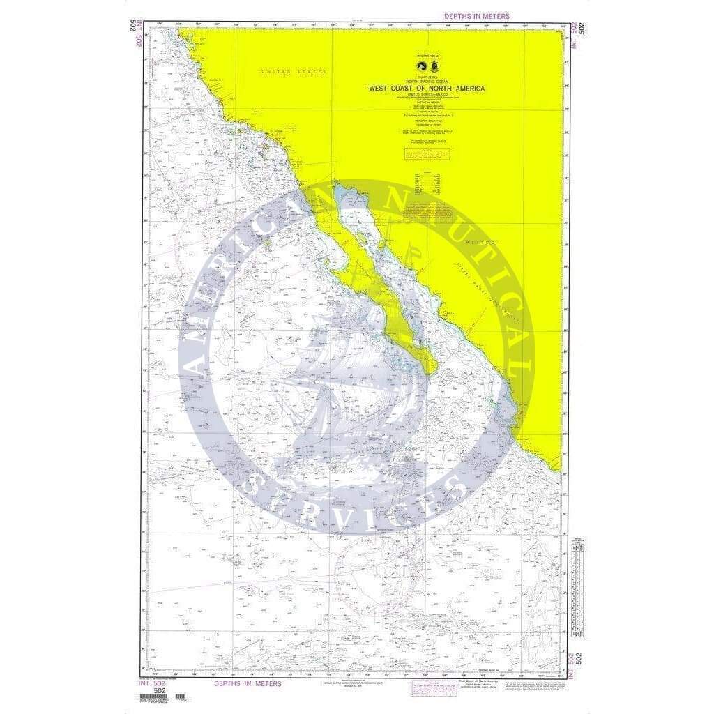 NGA Nautical Chart 502: United States-Mexico (West Coast of North America) (OMEGA)
