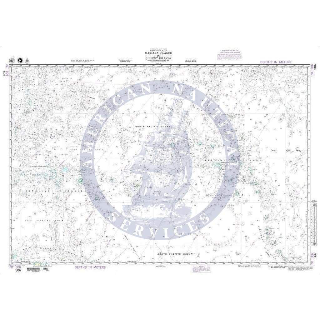 NGA Nautical Chart 506 - Mariana to Gilbert - Amnautical