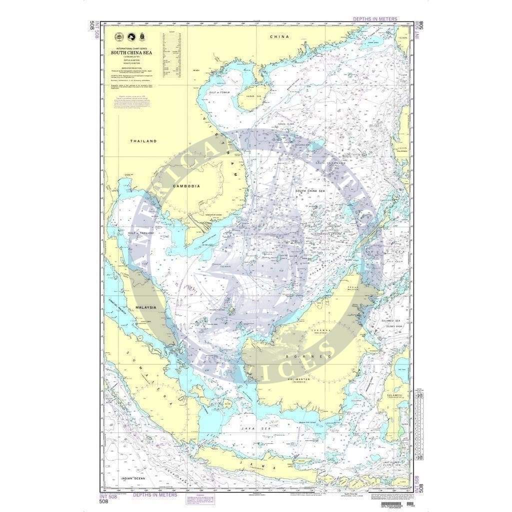 NGA Nautical Chart 508: South China Sea