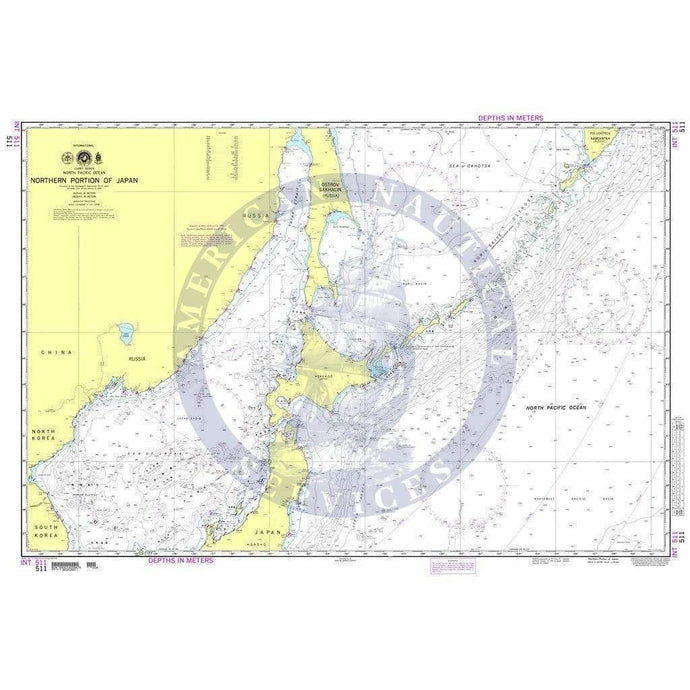 NGA Nautical Chart 511: Northern Portion of Japan