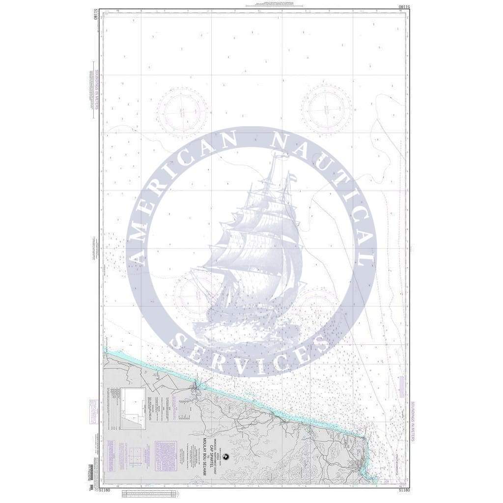 NGA Nautical Chart 51180: Cap Spartel to Moulay Bou Selham (Morocco)
