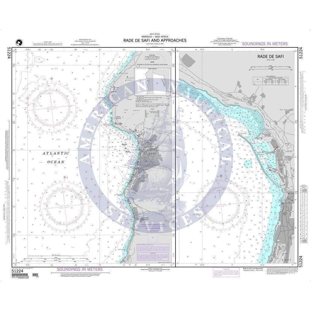 NGA Nautical Chart 51224: Rade de Safi and Approaches