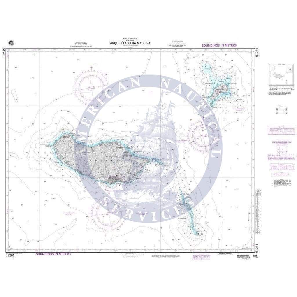 NGA Nautical Chart 51261: Arquipelago da Madeira