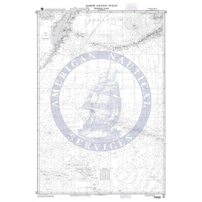 NGA Nautical Chart 521: North Pacific Ocean (Middle Part)