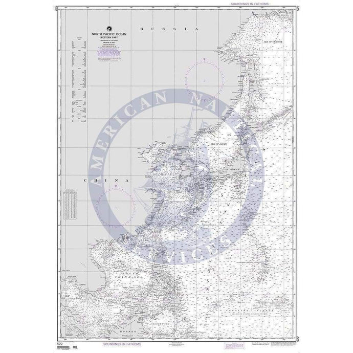 NGA Nautical Chart 522: North Pacific Ocean (Western Part)