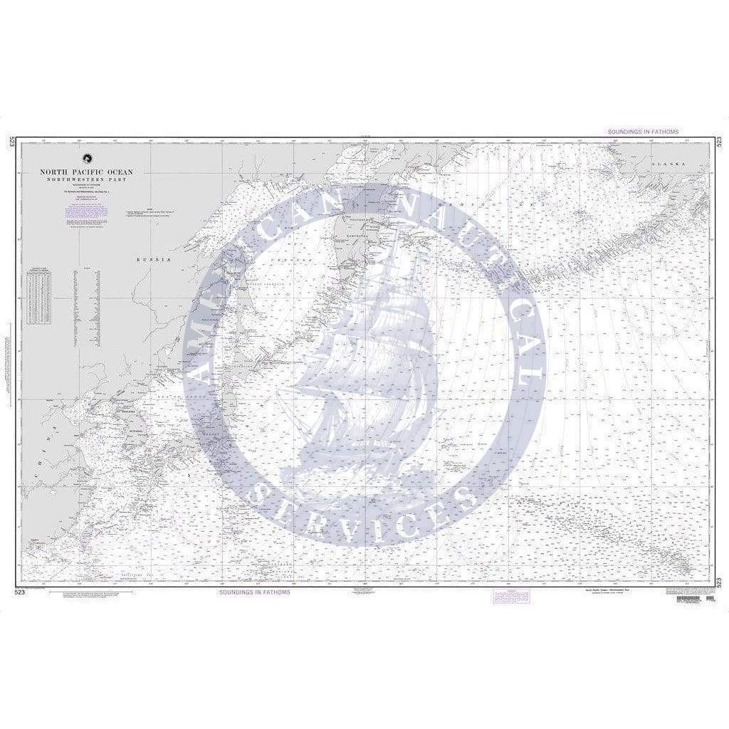 NGA Nautical Chart 523: North Pacific Ocean (Northwestern Part)