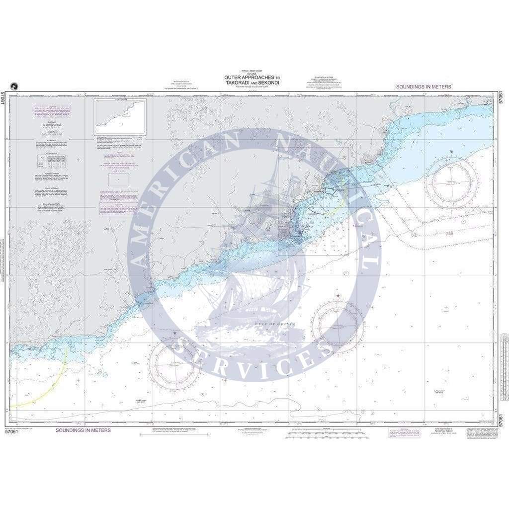 NGA Nautical Chart 57061: Approaches to Takoradi and Sekondi