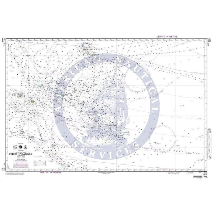 NGA Nautical Chart 607: French Polynesia (OMEGA)