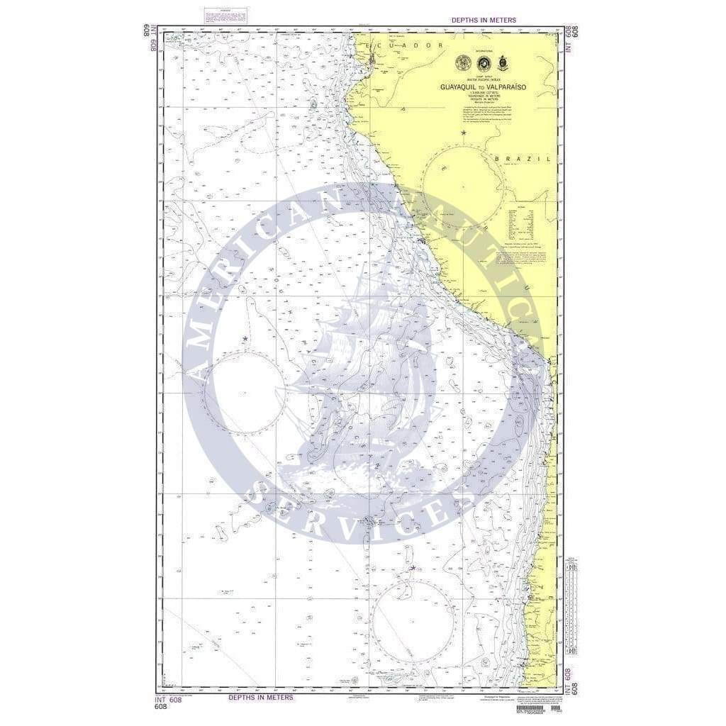 NGA Nautical Chart 608: Guayaquil to Valparaiso