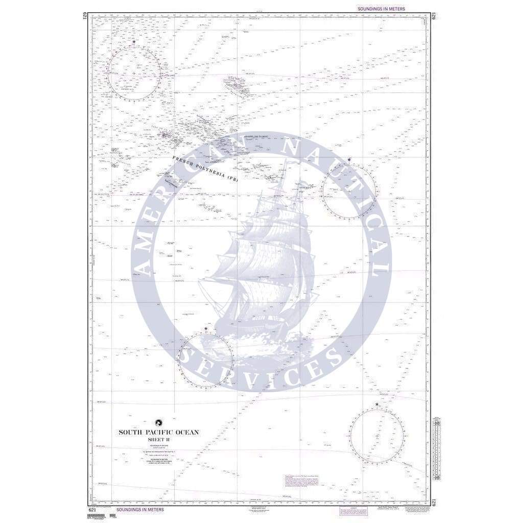 NGA Nautical Chart 621: South Pacific Ocean (Sheet II)