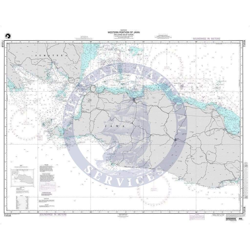 NGA Nautical Chart 71018: Western Portion of Jawa including Selat Sunda