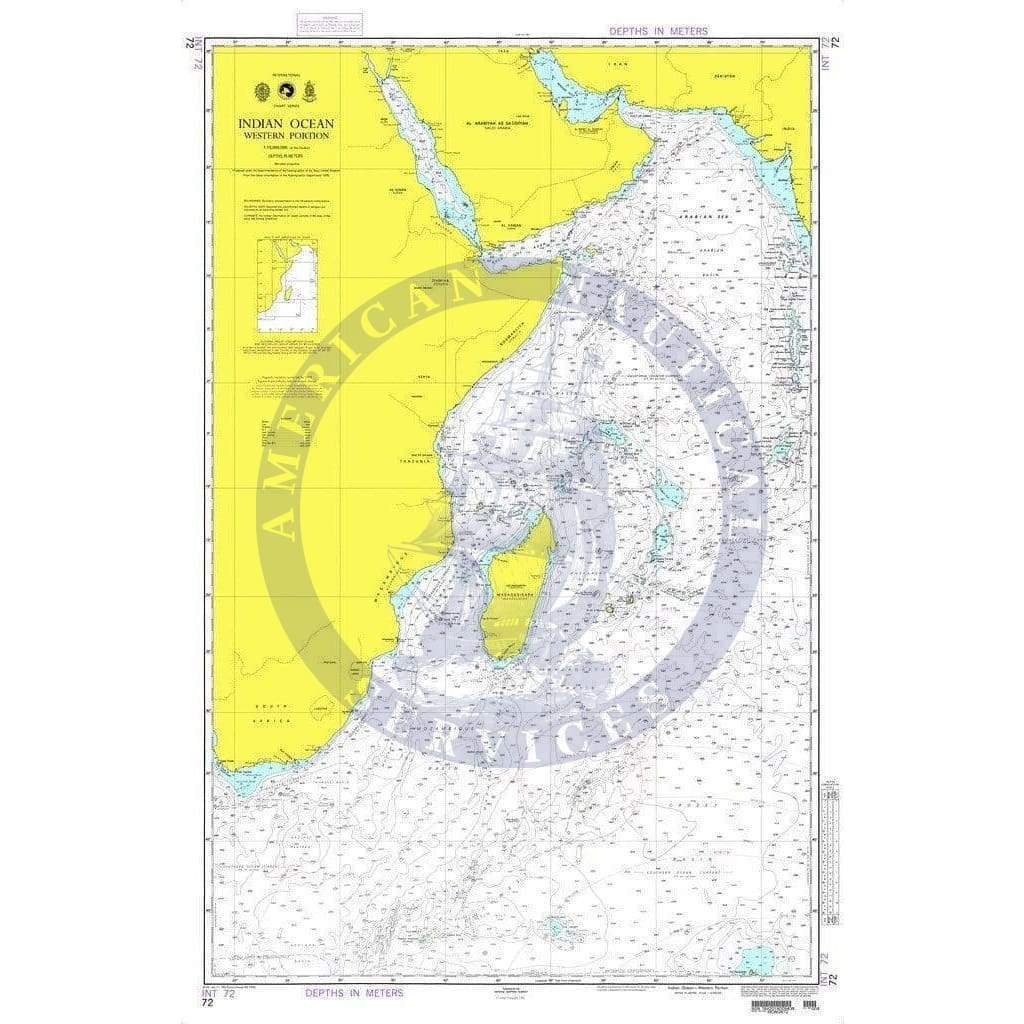 NGA Nautical Chart 72: Indian Ocean-Western Portion