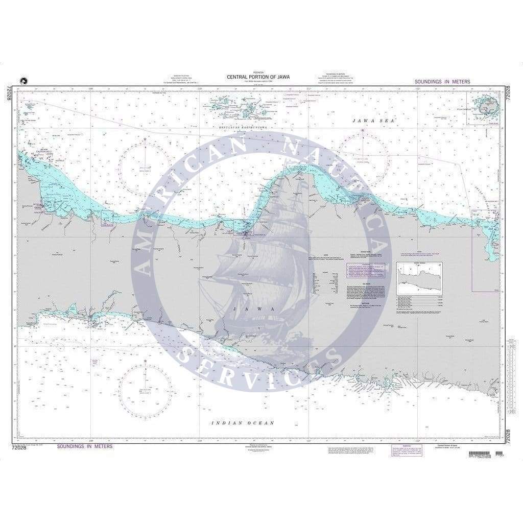 NGA Nautical Chart 72028: Central Portion of Jawa