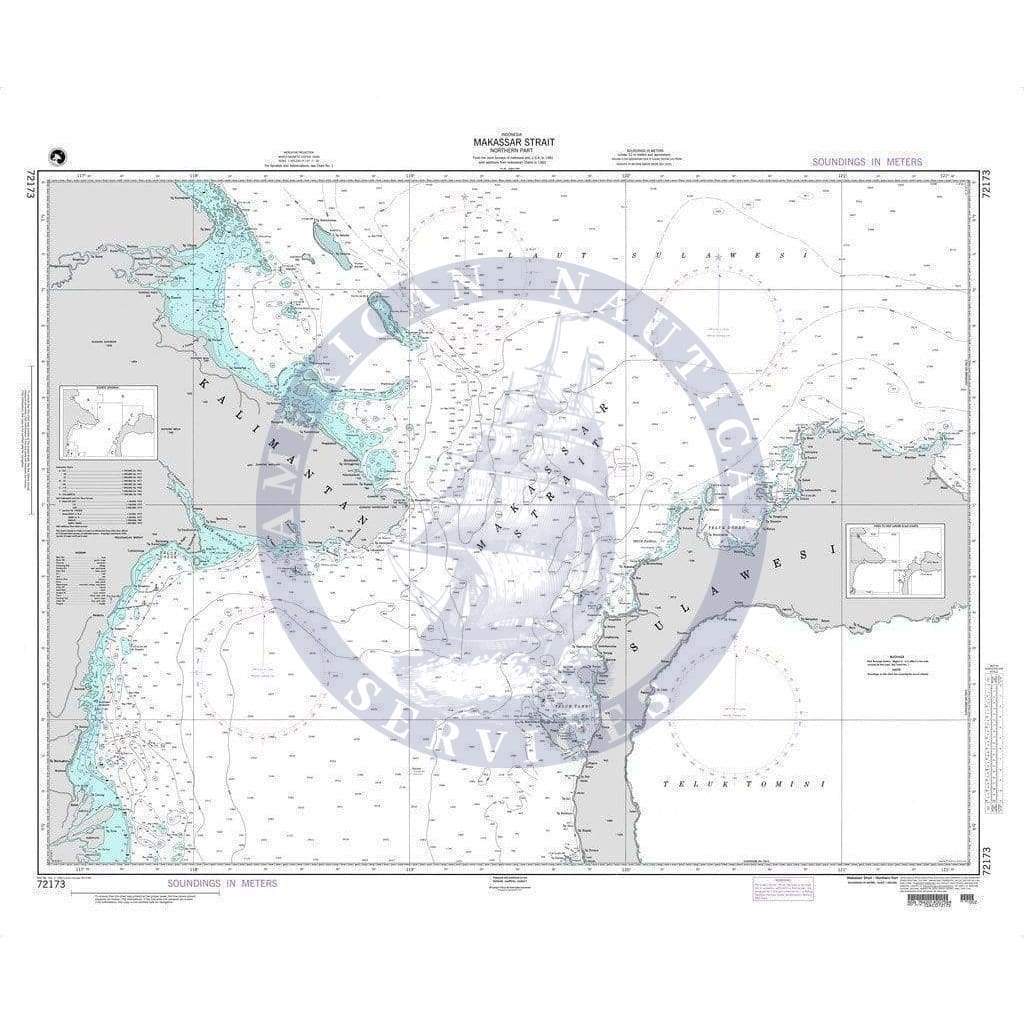NGA Nautical Chart 72173: Makassar Strait-Northern Part