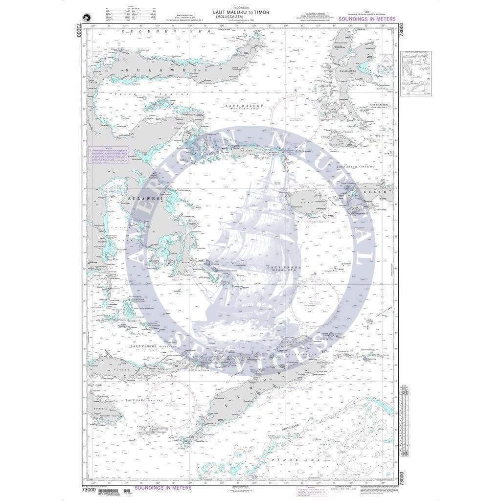 NGA Nautical Chart 73000: Laut Maluku to Timor