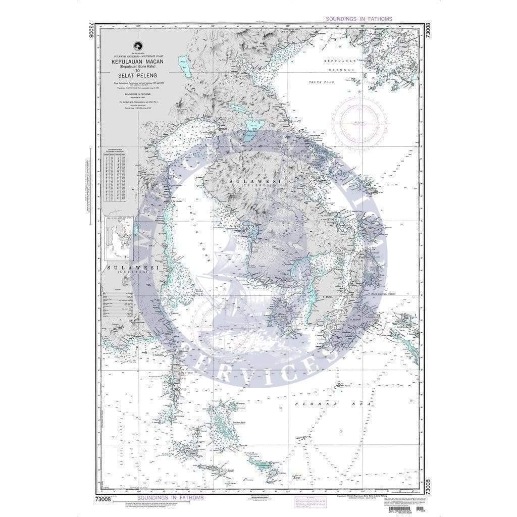 NGA Nautical Chart 73008: Kepulauan Macan (Kepulauan Bone Rate) to Selat Peleng