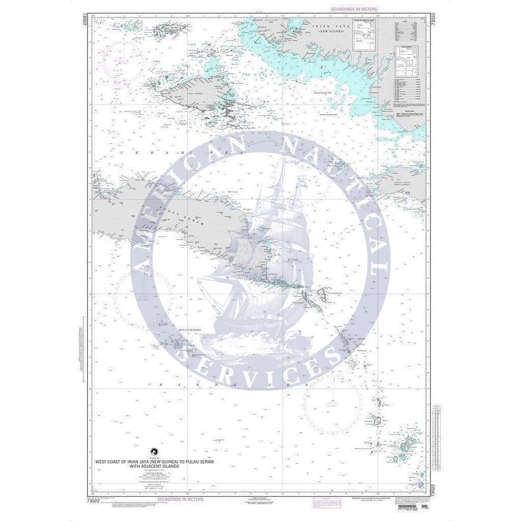 NGA Nautical Chart 73022: West Coast of Irian Jaya (New Guinea) to Pulau Seram