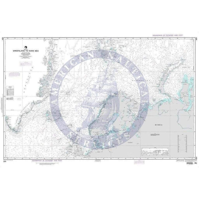 NGA Nautical Chart 804: Greenland to Kara Sea (Arctic)