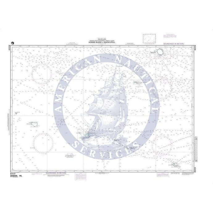 NGA Nautical Chart 81019: Kosrae Island to Ngatik Atoll