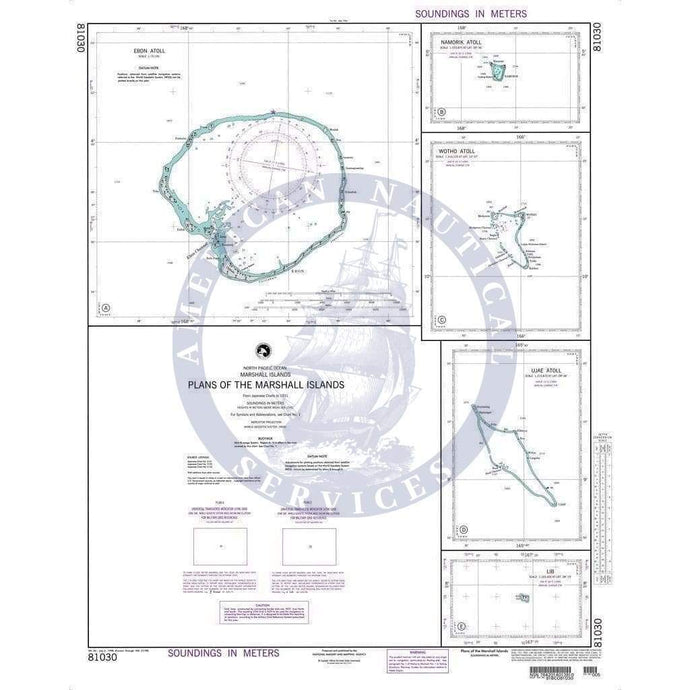 NGA Nautical Chart 81030: Plans of the Marshall Islands A. Ebon Atoll