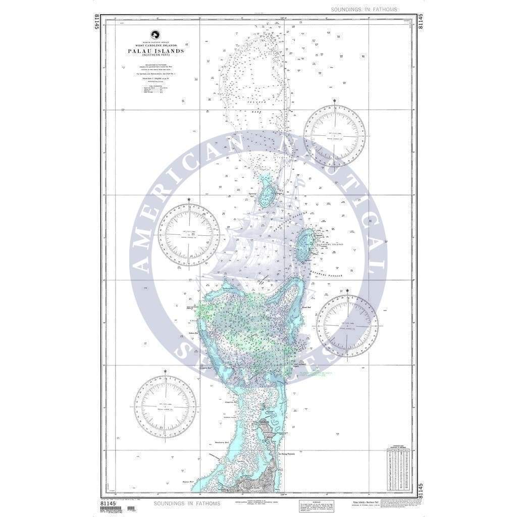 NGA Nautical Chart 81145: Palau Islands (Northern Part)