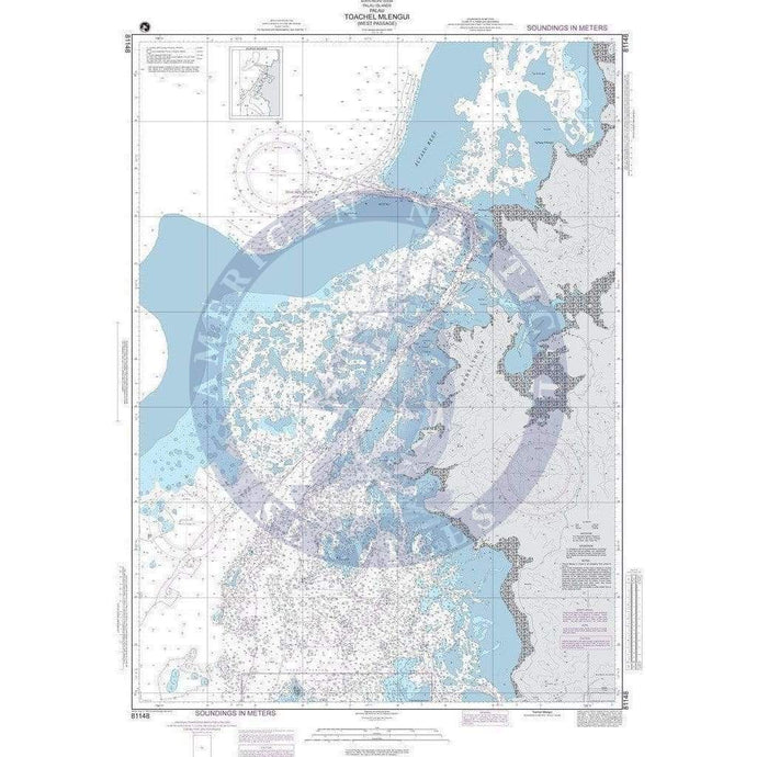 NGA Nautical Chart 81148: Toachel Mlengui (West Passage) (Palau Islands)