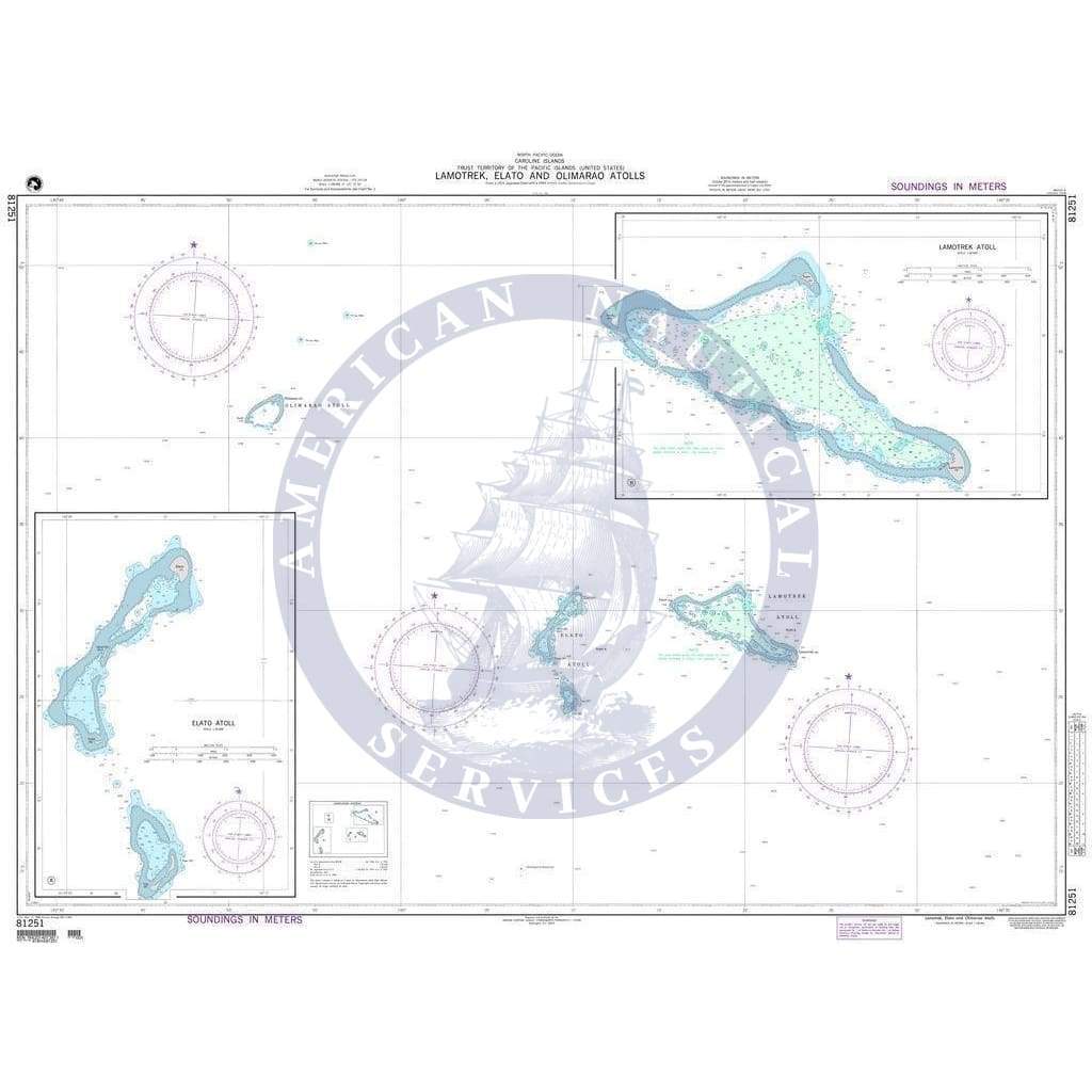 NGA Nautical Chart 81251: Lamotrek, Elato and Olimarao Atolls